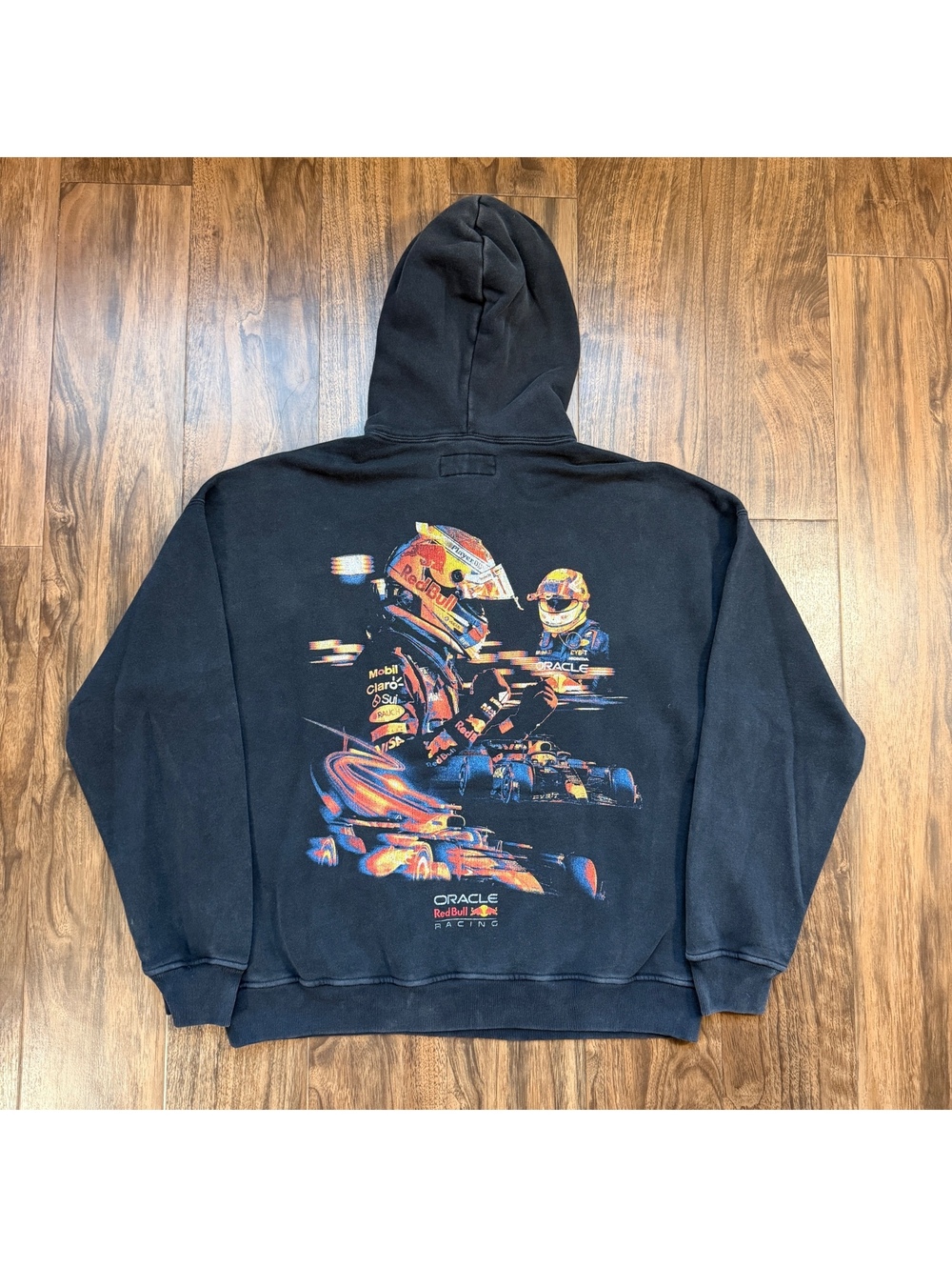 Abercrombie Fitch Red Bull Oracle Racing F1 Hoodie Mens M Washed Sweatshirt